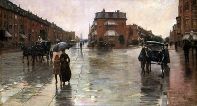 Regentag, Boston von Childe Hassam